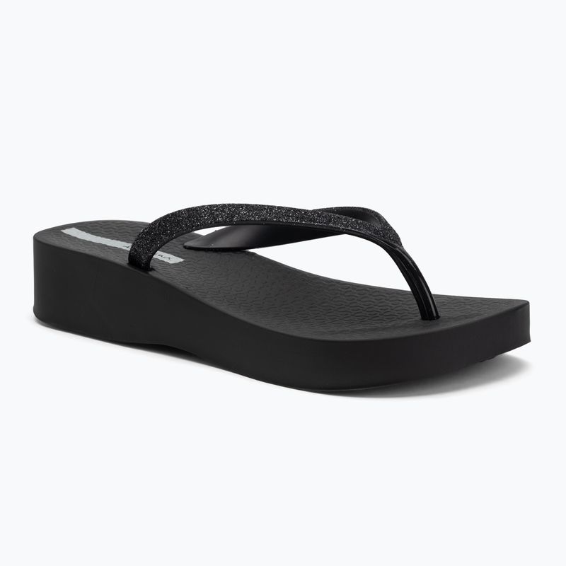 Women's Ipanema Mesh Chic Plat black/glitter black flip flops