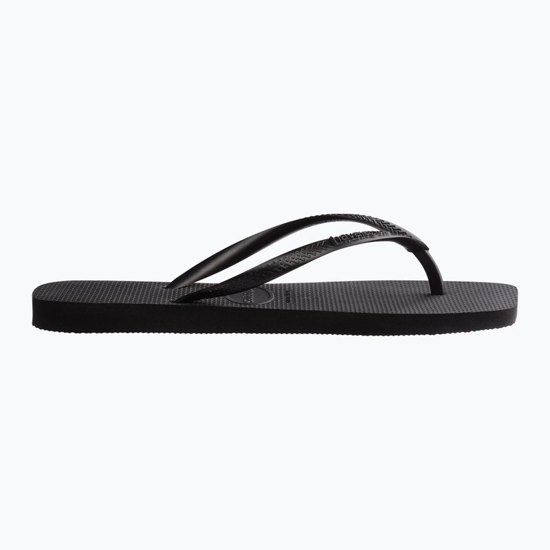 Women's Havaianas Slim Square flip flops black 2
