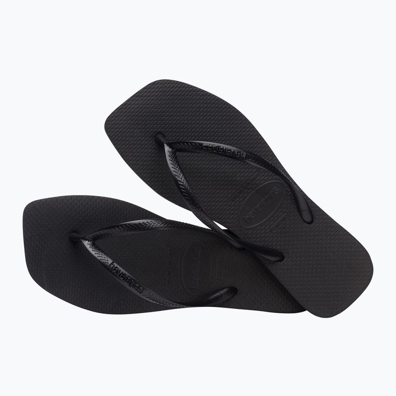 Women's Havaianas Slim Square flip flops black 5