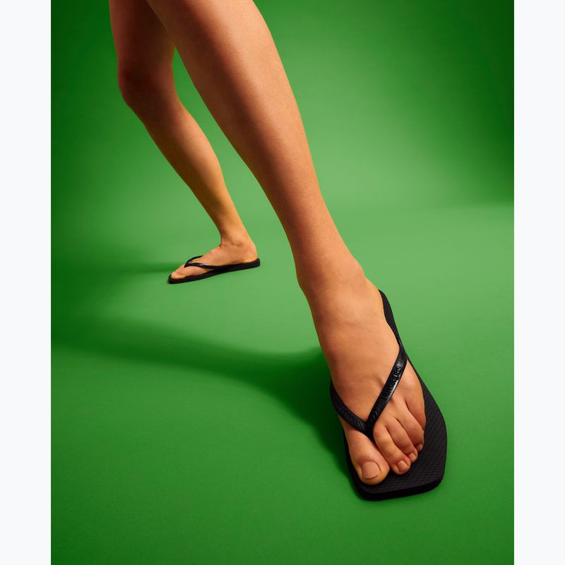 Women's Havaianas Slim Square flip flops black 8