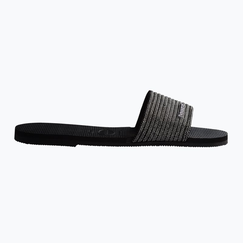 Women's slides Havaianas You Malta Metallic black 9