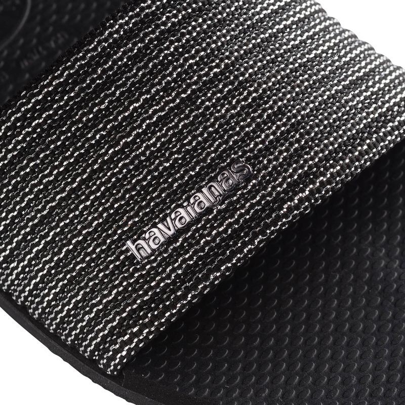 Women's slides Havaianas You Malta Metallic black 12