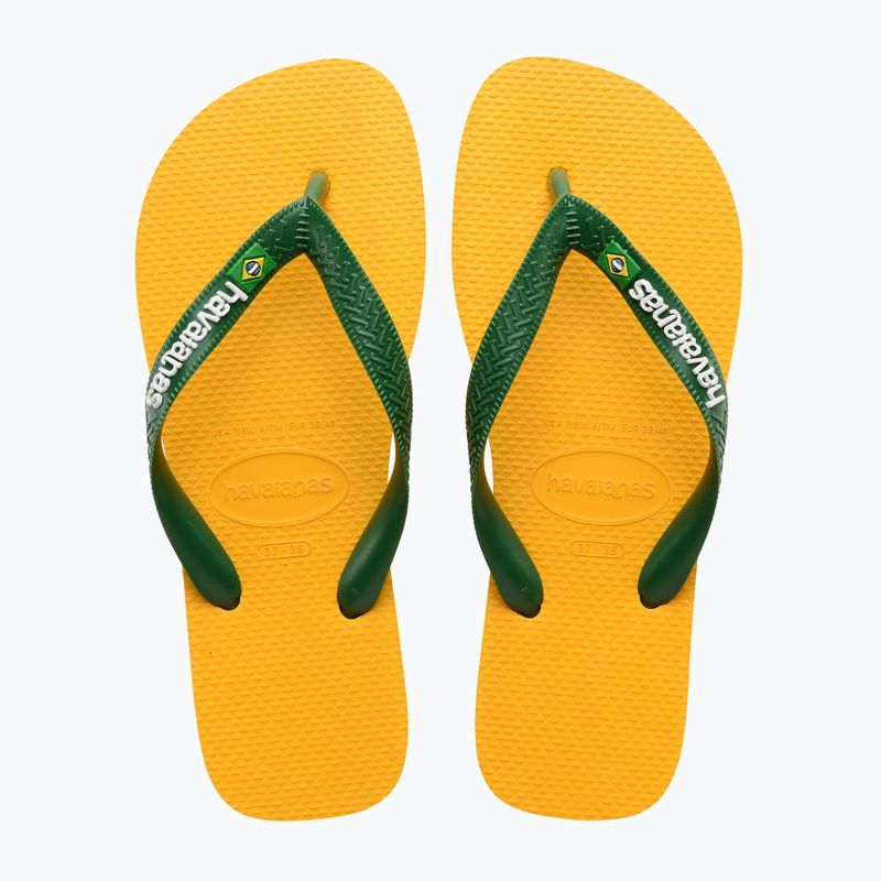Havaianas Brasil Logo flip flops pop yellow 10