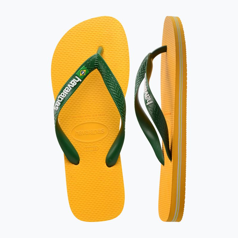 Havaianas Brasil Logo flip flops pop yellow 11