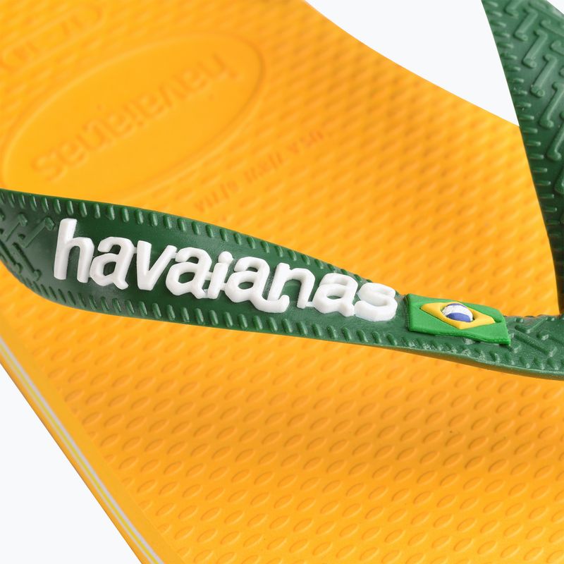 Havaianas Brasil Logo flip flops pop yellow 12