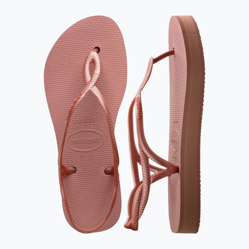 Women's Havaianas Luna Flatform crocus rose sandals 11