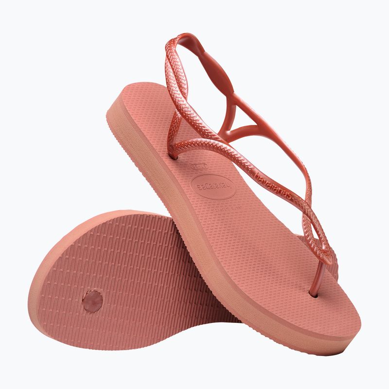 Women's Havaianas Luna Flatform crocus rose sandals 12