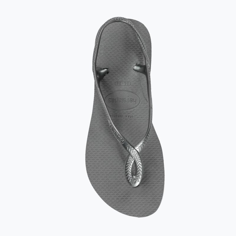 Women's Havaianas Luna Flatform grey steel sandals 5