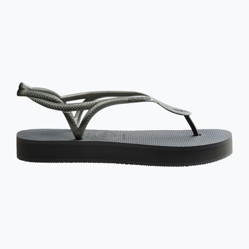 Women's Havaianas Luna Flatform grey steel sandals 9