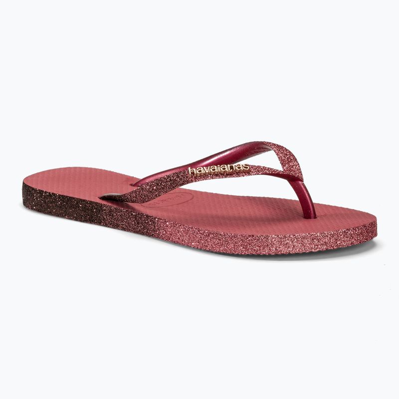 Women's Havaianas Slim Sparkle II flip flops pau brasil