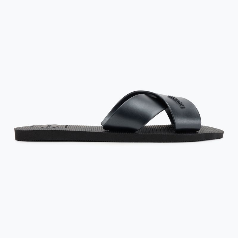 Women's flip-flops Havaianas Aqua Metallic black 2