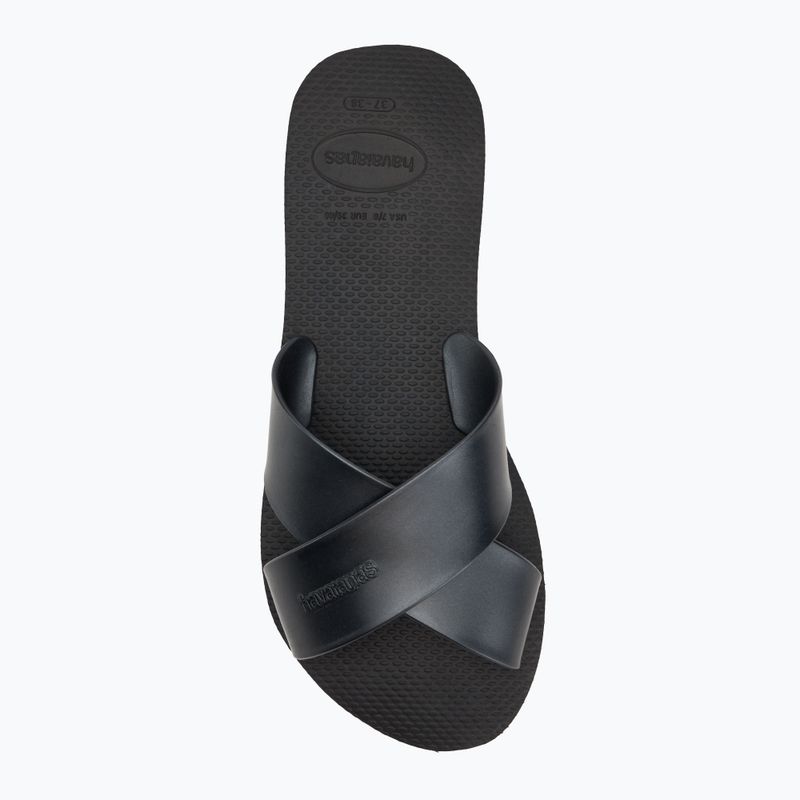 Women's flip-flops Havaianas Aqua Metallic black 5
