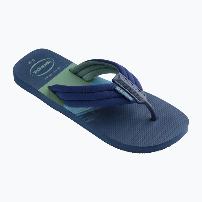 Men's Havaianas Urban Print indigo blue flip flops 8