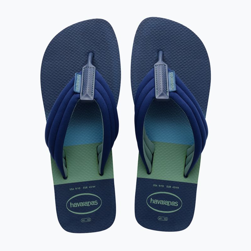 Men's Havaianas Urban Print indigo blue flip flops 10