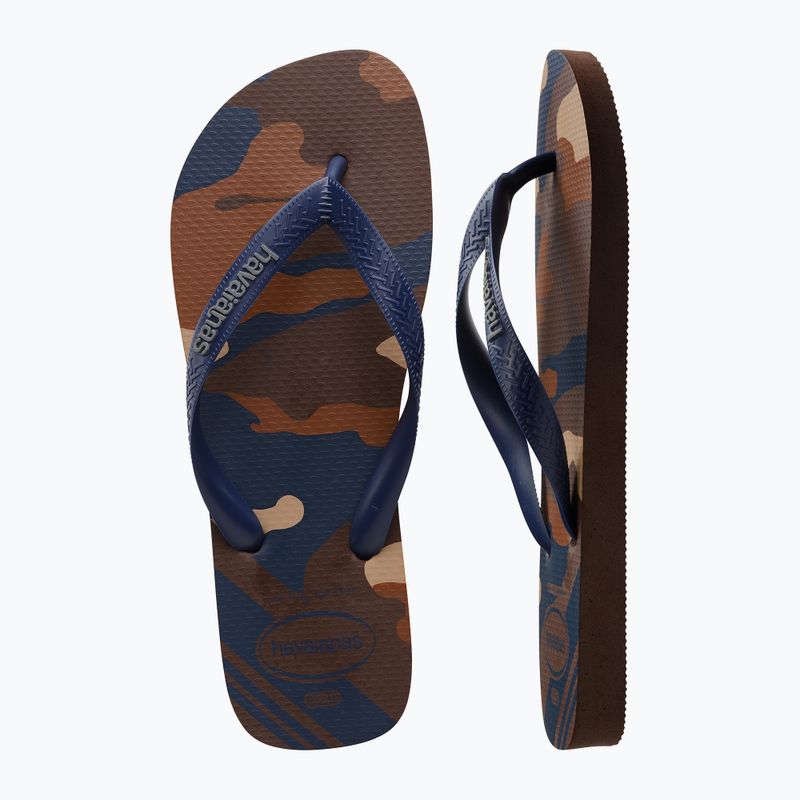 Men's Havaianas Top Camu dark brown flip flops 11