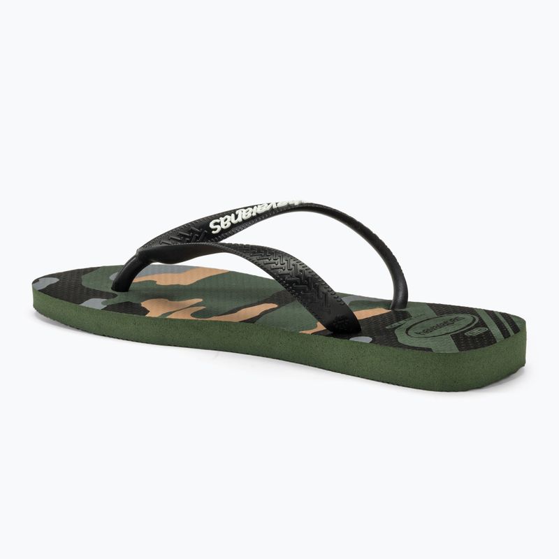 Men's Havaianas Top Camu green olive / black flip flops 3
