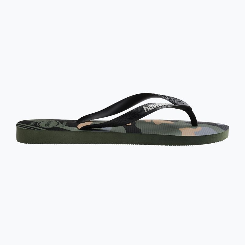 Men's Havaianas Top Camu green olive / black flip flops 9