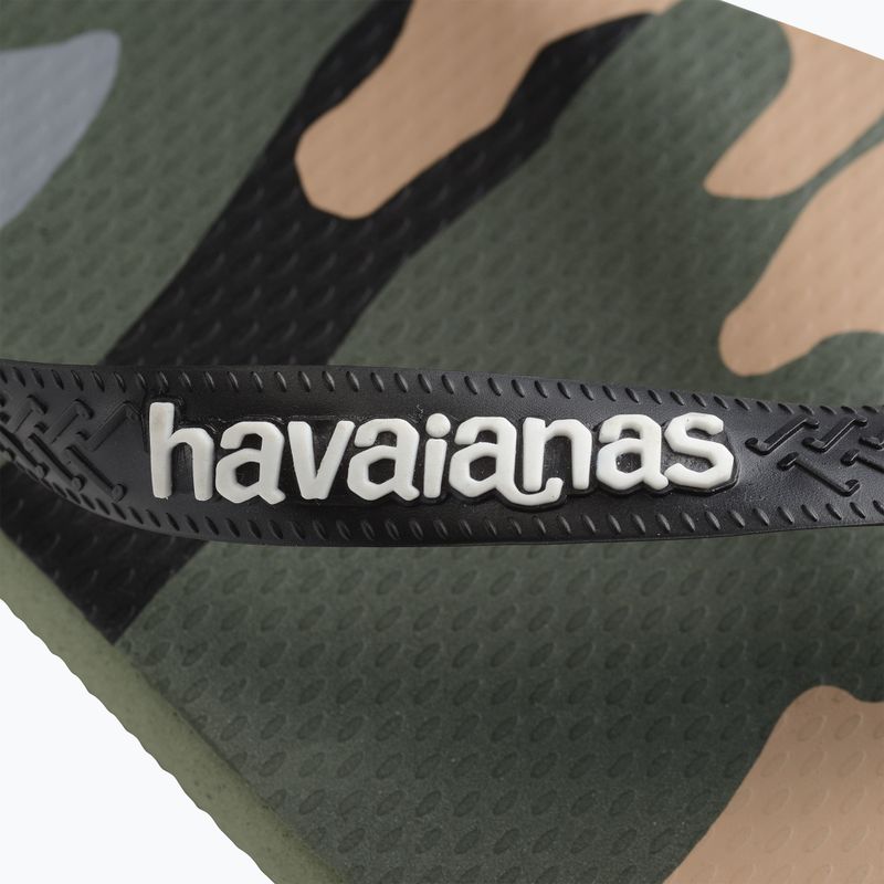 Men's Havaianas Top Camu green olive / black flip flops 11