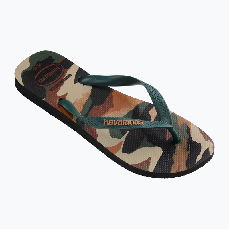 Men's Havaianas Top Camu flip flops black / pantanal green 8