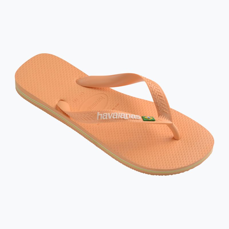 Havaianas Brasil Logo peach flip flops 8