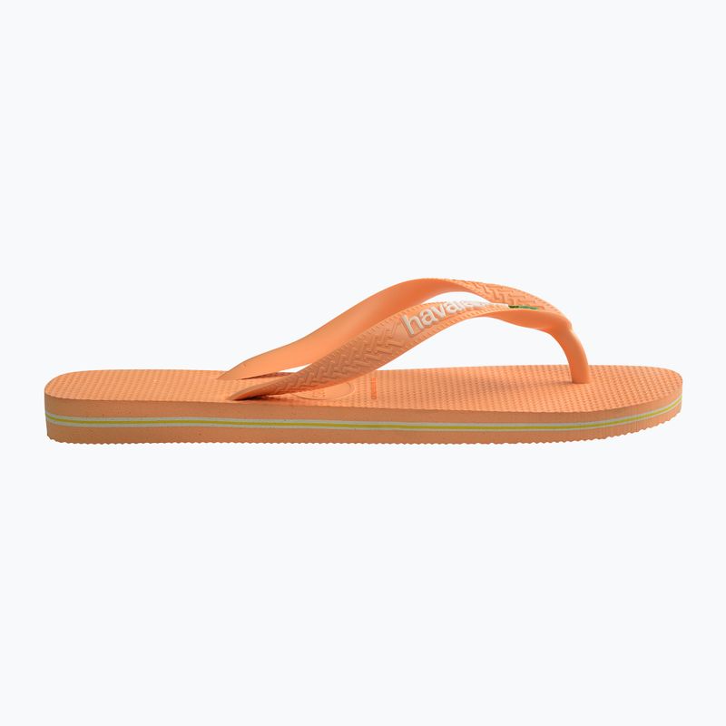 Havaianas Brasil Logo peach flip flops 9