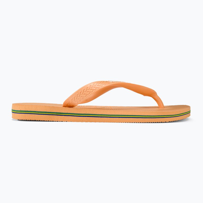 Havaianas Brasil Logo peach flip flops 2