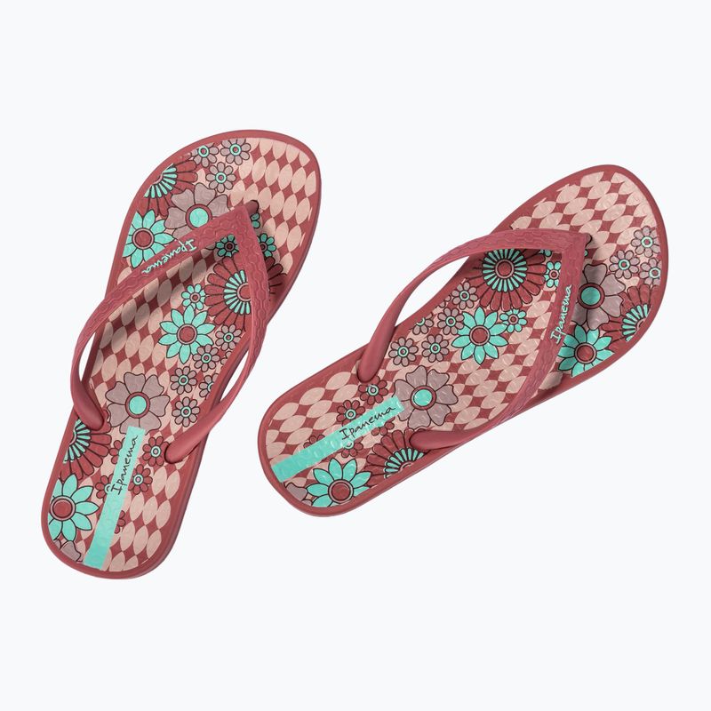 Women's Ipanema Anatomic Temas flip flops red/pink/green 8