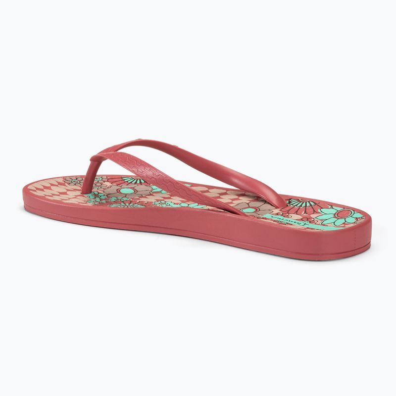 Women's Ipanema Anatomic Temas flip flops red/pink/green 3