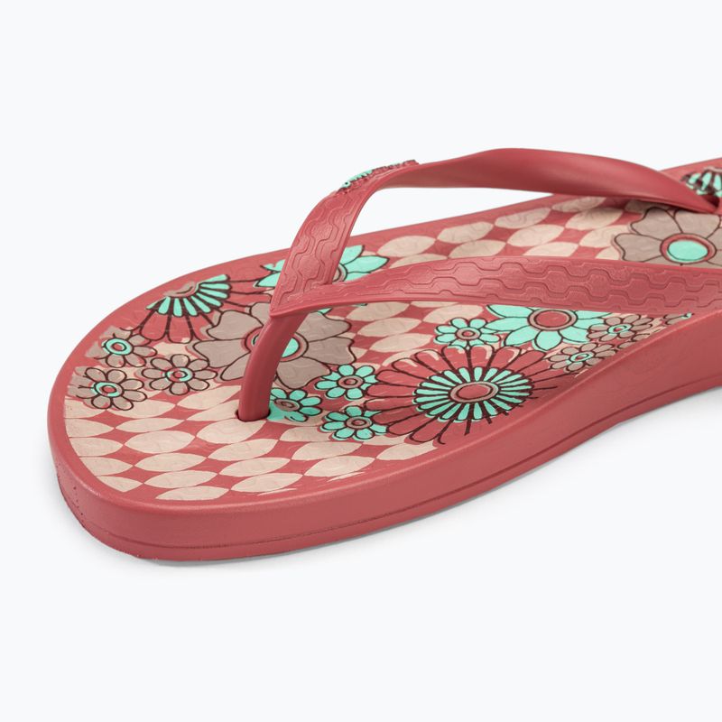 Women's Ipanema Anatomic Temas flip flops red/pink/green 7