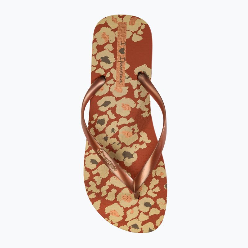 Ipanema Animale Print III brown/copper women's flip flops 5