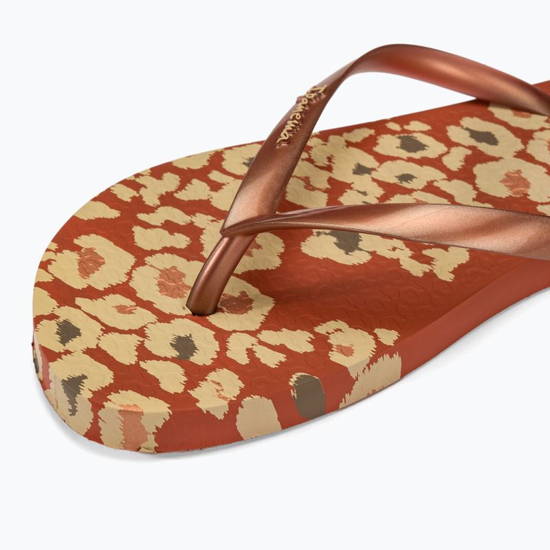 Ipanema Animale Print III brown/copper women's flip flops 7