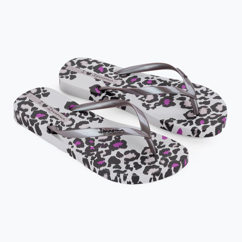 Ipanema Animale Print III grey/silver women's flip flops 8