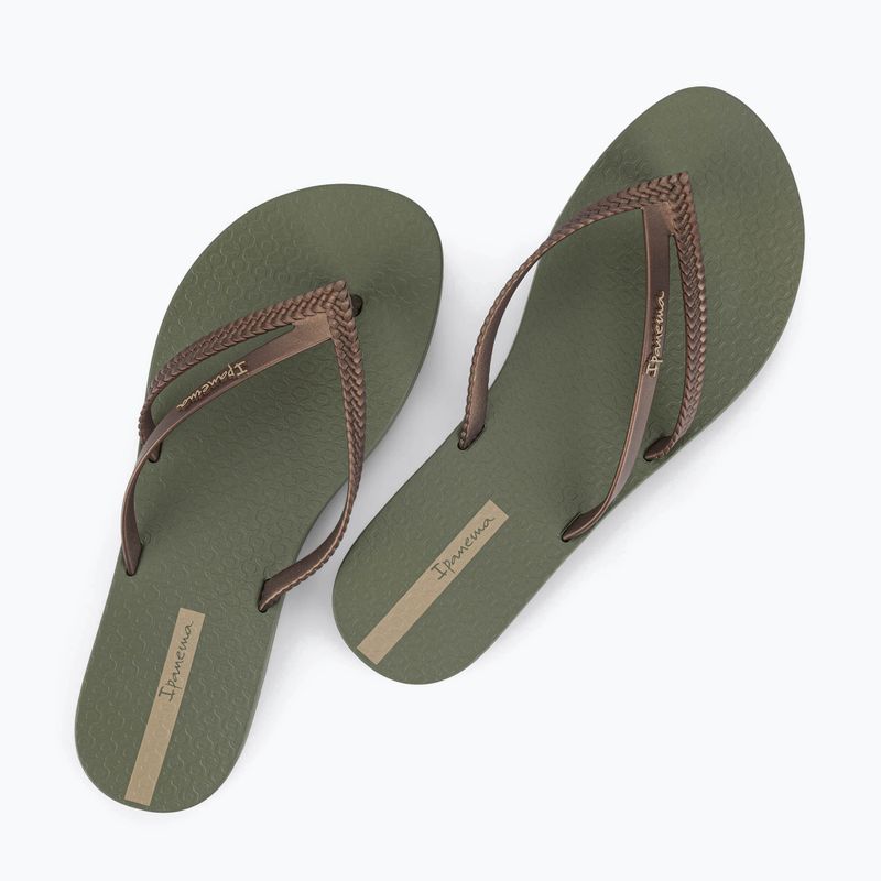 Women's flip-flops Ipanema Bossa green/bronze 3