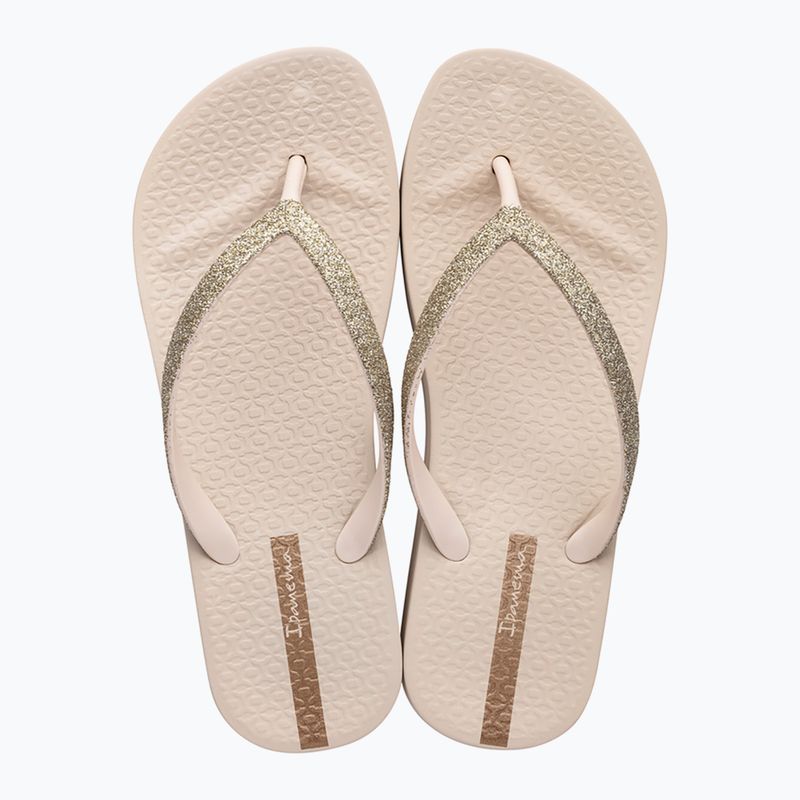 Women's Ipanema Mesh Chic Plat beige/glitter flip flops 2
