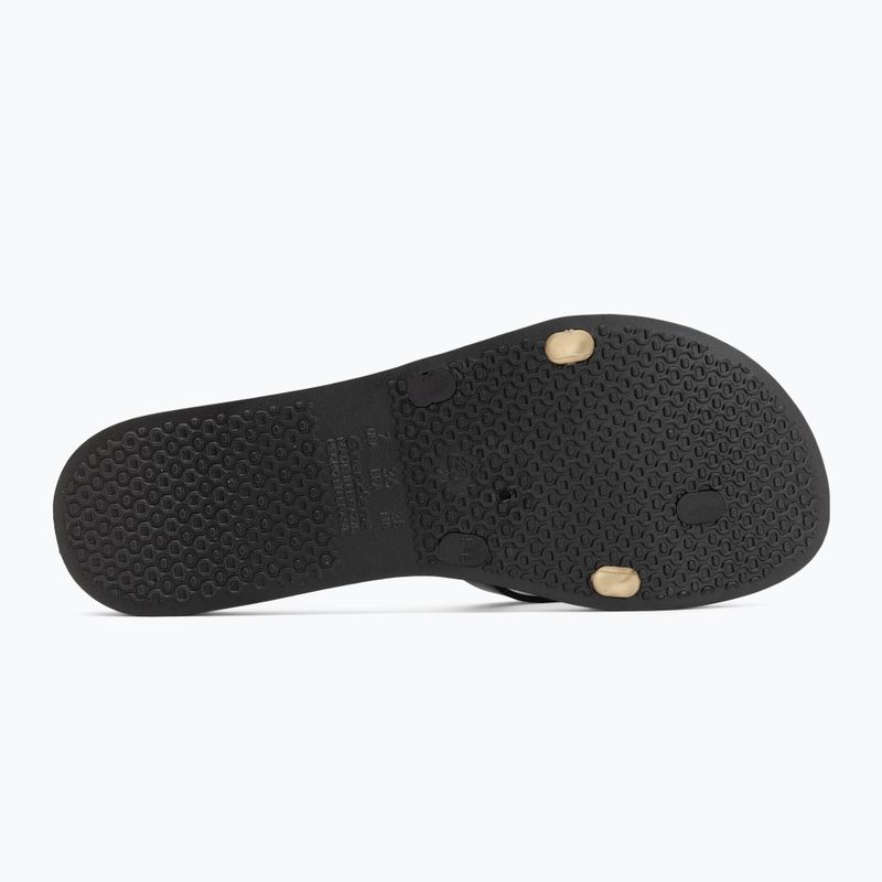 Ipanema Kirei black/gold women's flip flops 4