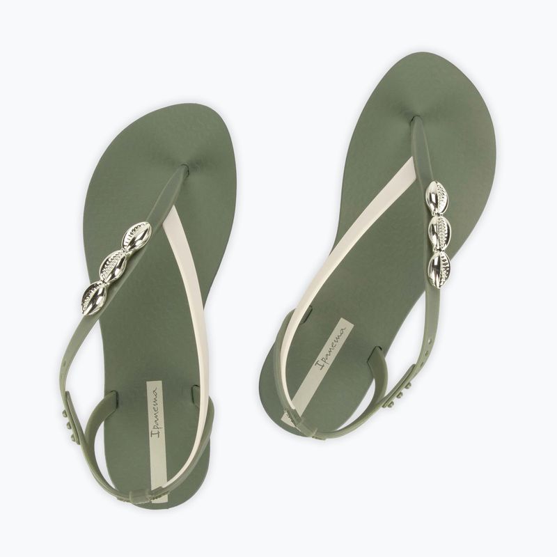 Women's Ipanema Salty II sandals green / beige / silver 8