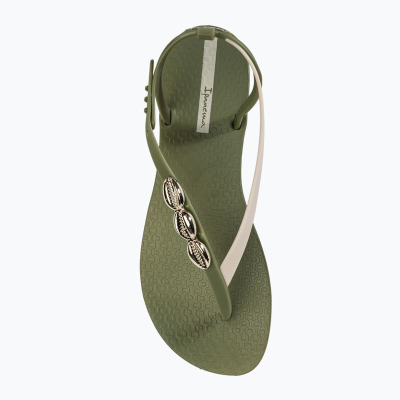 Women's Ipanema Salty II sandals green / beige / silver 5