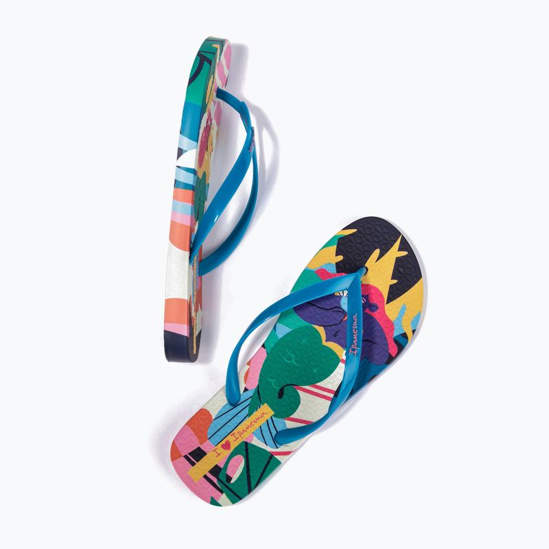 Ipanema women's flip flops Graffiti III beige/blue 2