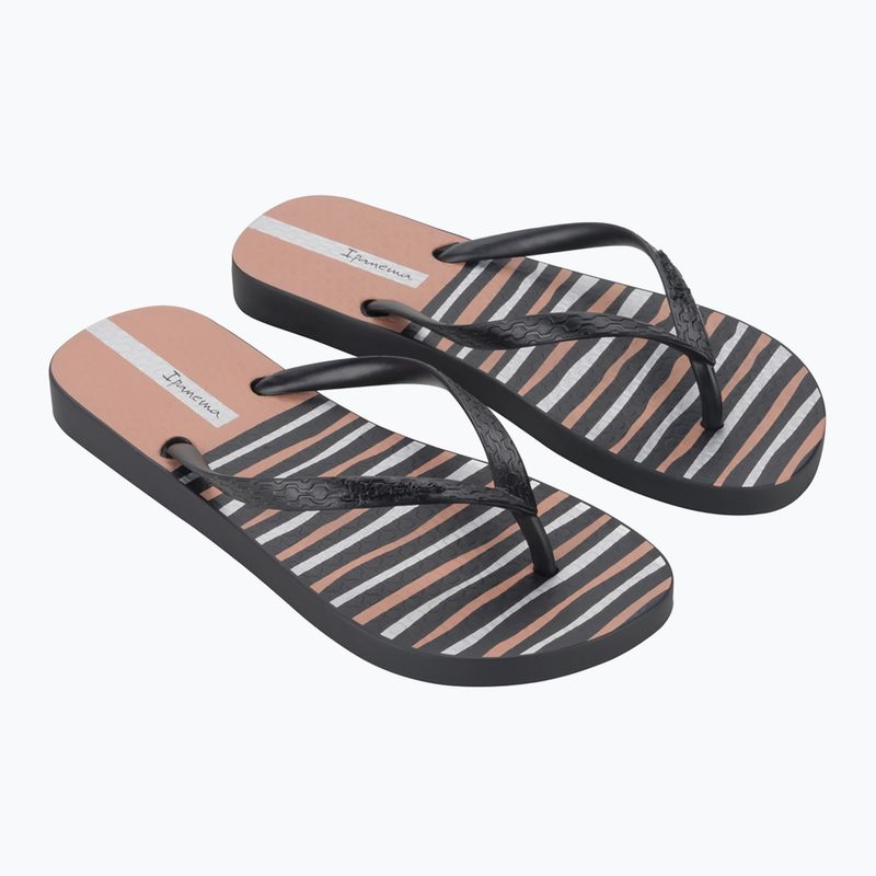 Ipanema Classic Happy XII black/black/pink women's flip flops 8