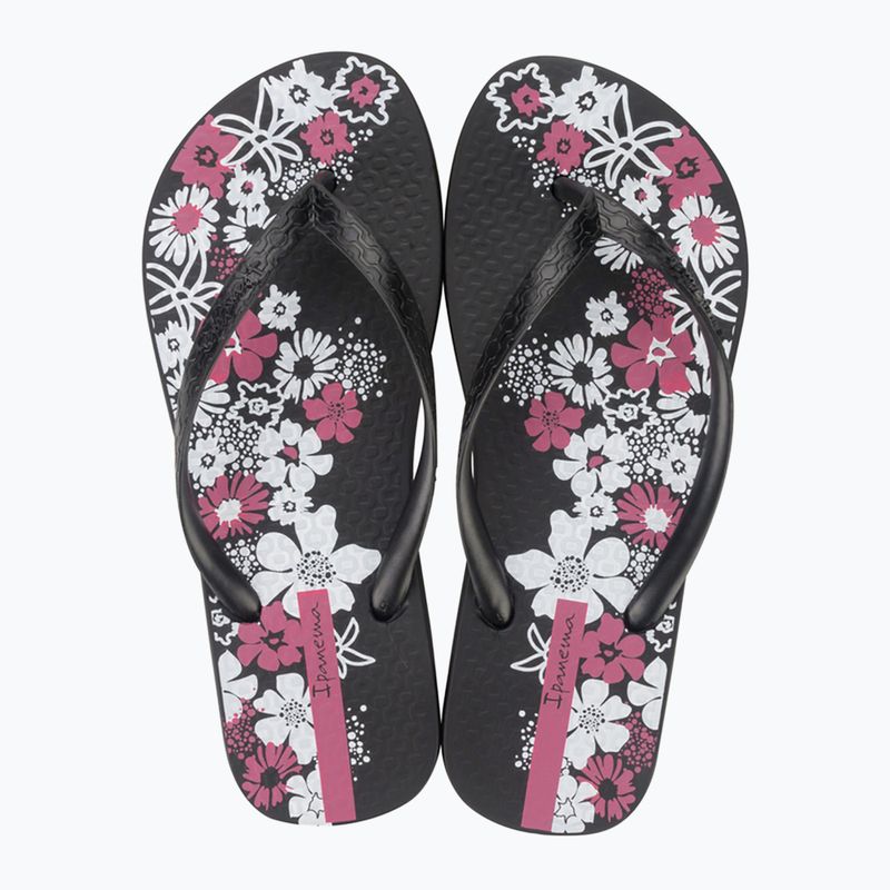 Ipanema Classic Happy XII black/black/white women's flip flops 2