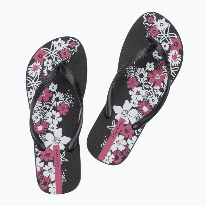 Ipanema Classic Happy XII black/black/white women's flip flops 3