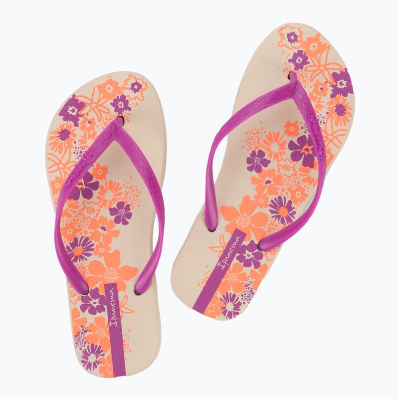 Ipanema Classic Happy XII beige/pink/orange women's flip flops 3