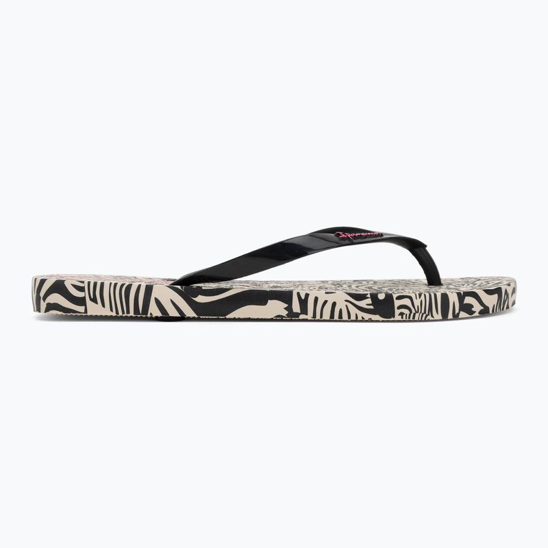 Ipanema Animal Print VI beige/black/pink women's flip flops 2