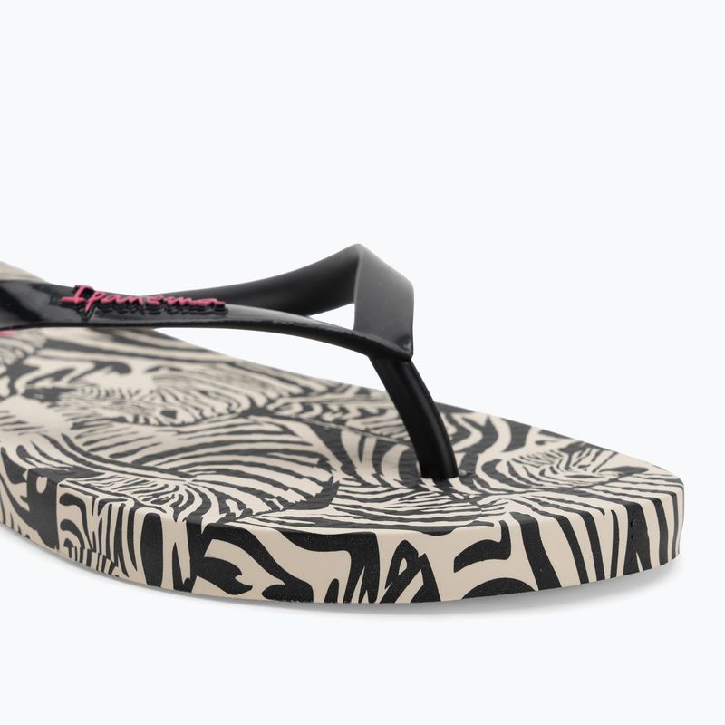 Ipanema Animal Print VI beige/black/pink women's flip flops 7