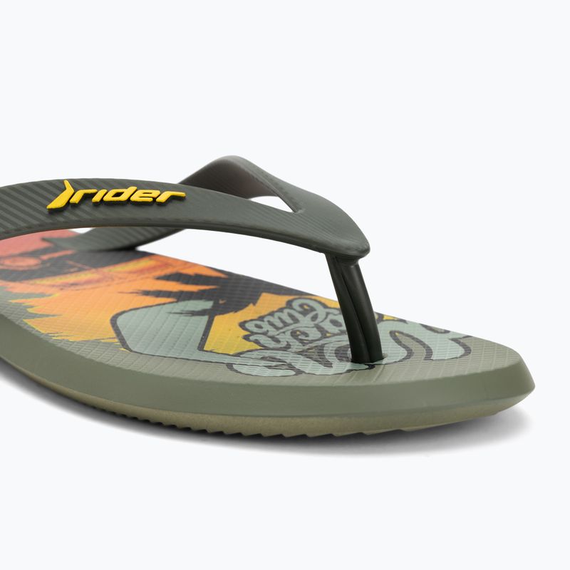 Men's RIDER R1 Energy VII green/orange/yellow flip flops 7