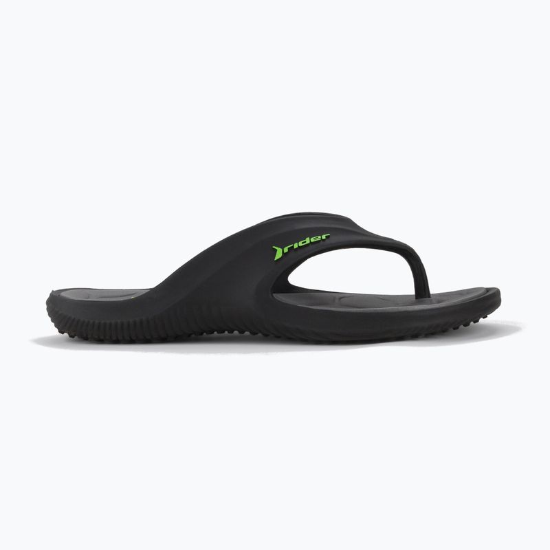 Men's flip-flops Rider Cape XVIII black/grey/green 3