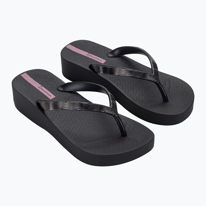 Women's Ipanema Mesh X Plat black/black/lilac flip flops