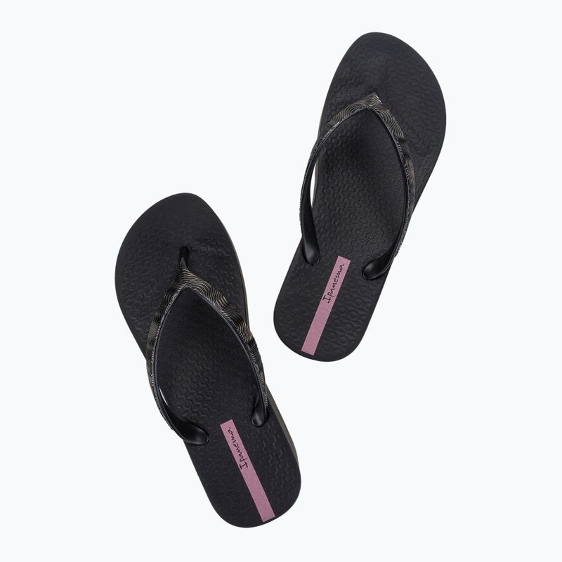 Women's Ipanema Mesh X Plat black/black/lilac flip flops 3