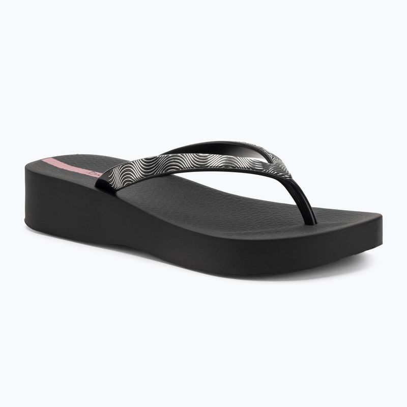 Women's Ipanema Mesh X Plat black/black/lilac flip flops