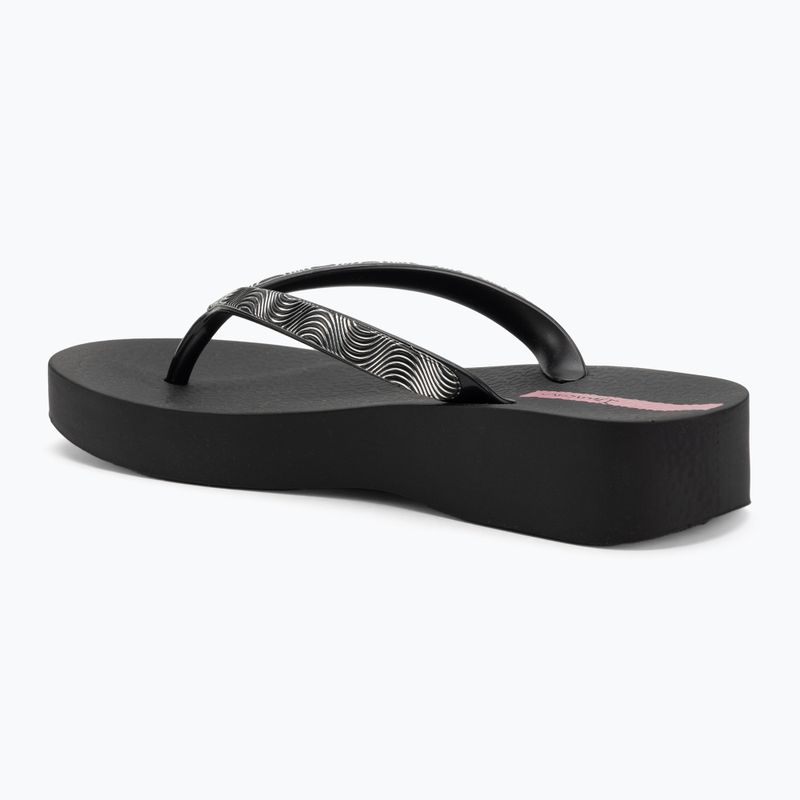 Women's Ipanema Mesh X Plat black/black/lilac flip flops 3